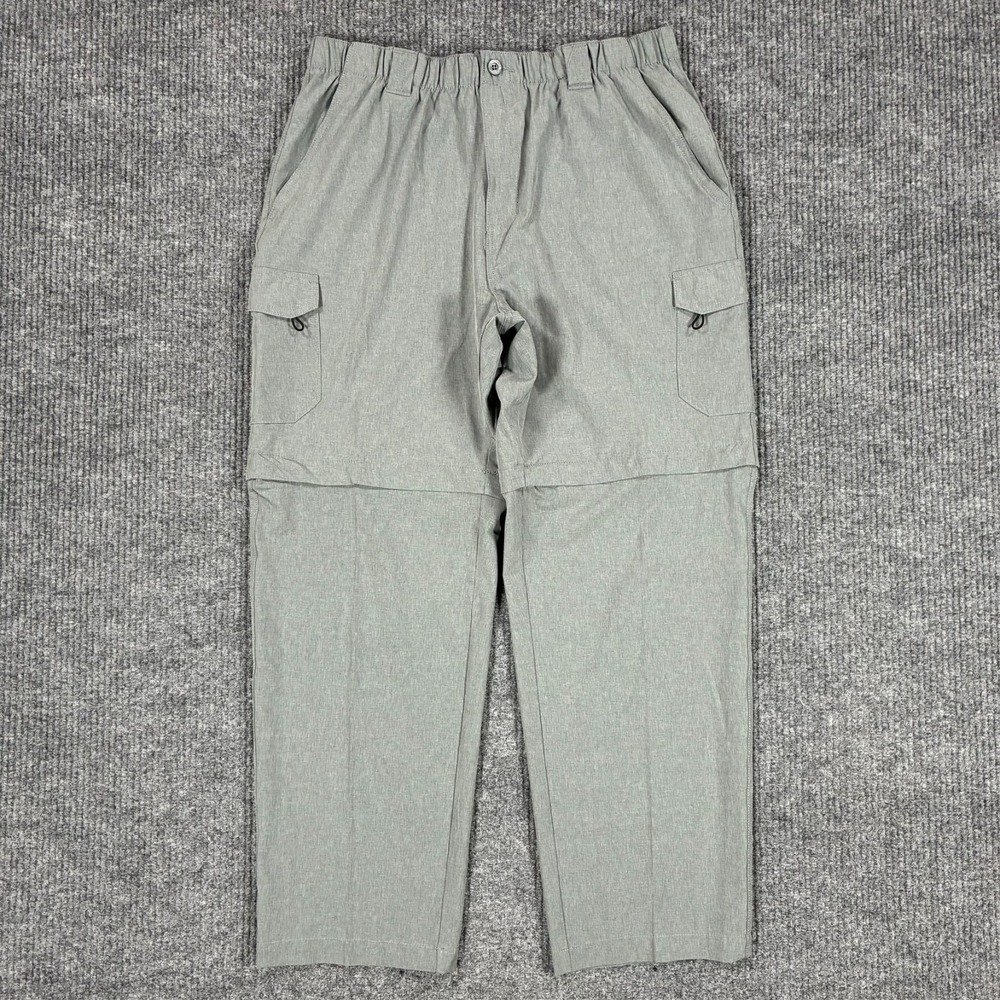 Reel Legends Performance Outfitters Cargo Hiking Pants Mens Size XL Gray Stretch